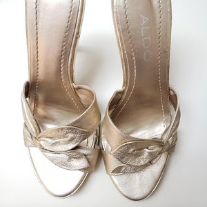 Gold Slip-On Sandals
